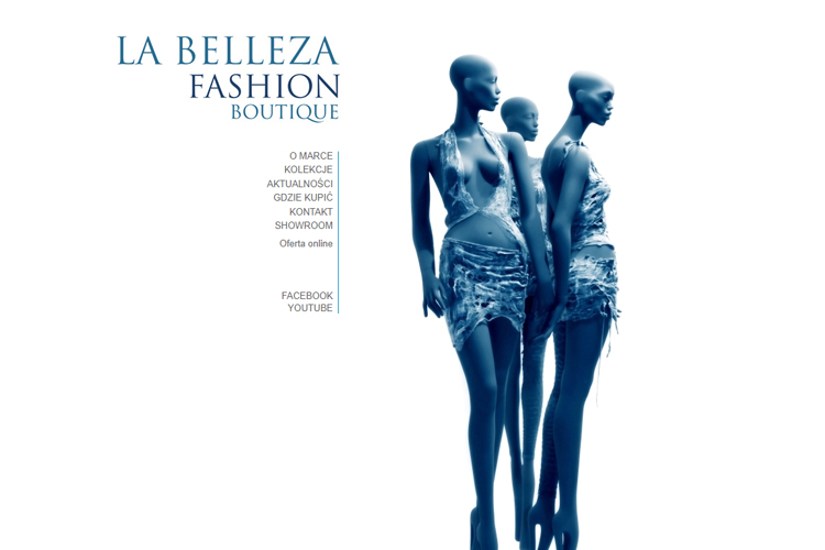 Strona firmowa w starszej technologii - La Belleza