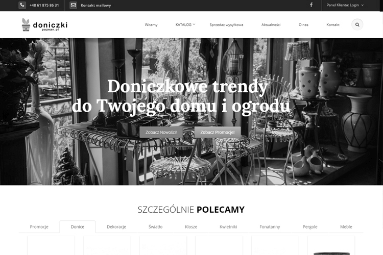 Dedykowany sklep internetowy - Doniczki Poznań 